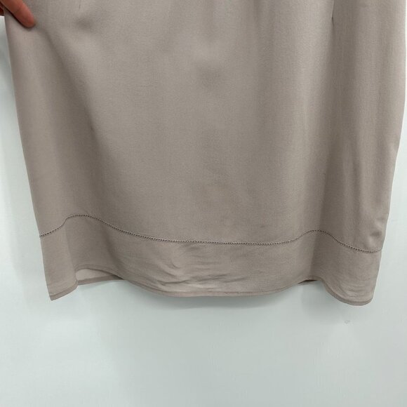 TED BAKER *FLAWED* Stone Gray Purple 100% Silk Beaded Mini Shift Dress Size XS - Picture 6 of 11